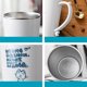 thumbnail image 4 of Naiovety Taza de bebida de acero inoxidable para el hogar, bebida de viaje, té de la leche, bebida, agua, café, taza con asa, reutilizable, lavable Teteras Rosa Naiovety HA081642-02, 4 of 6
