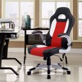 thumbnail image 3 of Costway PU Leather Executive Racing Style Bucket Seat Chair Sporty Office Desk Chair, 3 of 10