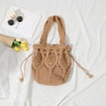 thumbnail image 3 of IELGY trendy fashion all-match bucket straw holiday shoulder bag women, 3 of 7