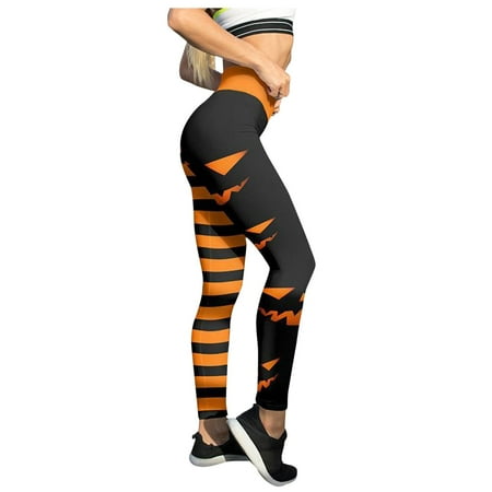 

Print Women s Pants Stretch Yoga Leggings Sports High Hallowstripes Pants Yoga Scrub Pants Women plus