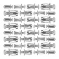 thumbnail image 1 of BESTYASH 40Pcs Silver Metal Expansion Anchors with Petal Nuts for Home Concrete Wall Mounting, 1 of 6