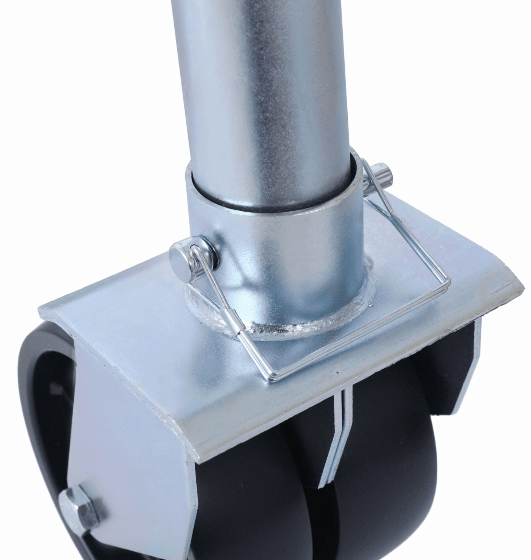 Bolt-On Trailer Jack 1500lb Capacity with PP Wheels & Handle 34.5in