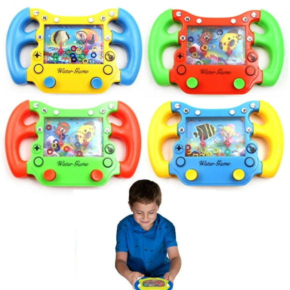 4 Pc Kids Handheld Water Game Ring Toss Retro Sensory Toys Party Favors Gifts