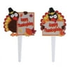 Decopac Turkey Happy Thanksgiving Decopics 24 Count