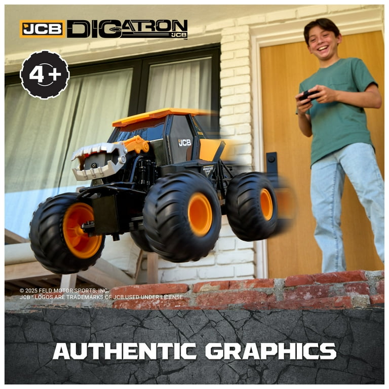 Monster Jam, Remote Control Vehicle, JCB Digatron, Lights, 1:15