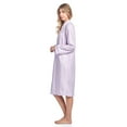 thumbnail image 3 of Casual Nights Women's Zipper Front Jacquard Terry Fleece Robe Duster - Purple - XX-Large, 3 of 4