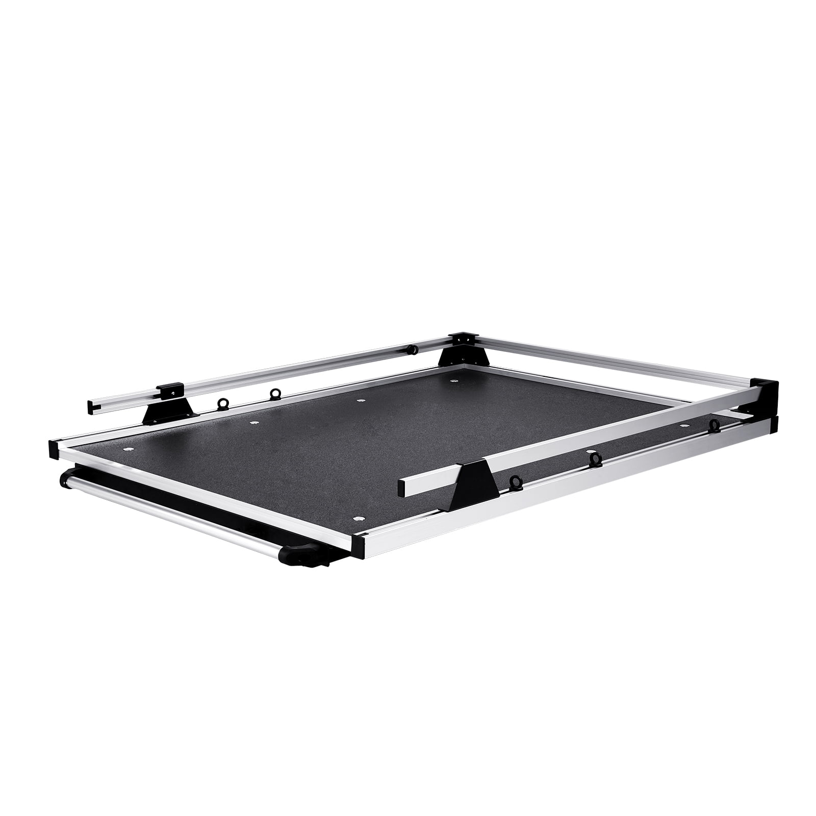 VEVOR Sliding Truck Bed Organizer, 65 x 48-Inch Heavy Duty Truck Bed Storage Drawer with 1000 lbs Capacity, Features 6 Movable Rings for Securing, 2-Postion Slide out Tray for Pickup Trucks, Black