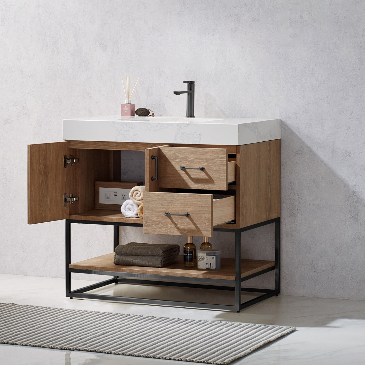 Miseno Mv789036b-Nm Alistair 36" Free Standing Single Basin Vanity Set - North Carolina
