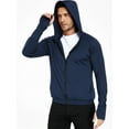 thumbnail image 3 of Cadmus Men's Full Zip Hoodie Jacket Sportswear Hooded Workout Track Running Jacket with Pockets, 3 of 7
