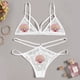 thumbnail image 1 of Conjunto de ropa interior de encaje Sexy para mujer, pegatinas bordadas de Hello Kitty, sujetador femenino, bragas Y2K, traje de Bikini Kuromi Melody, regalo, 1 of 4