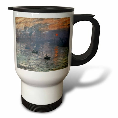 3drose, Impression Sunrise by Claude Monet, 1872, 14oz Stainless Steel Travel Mug