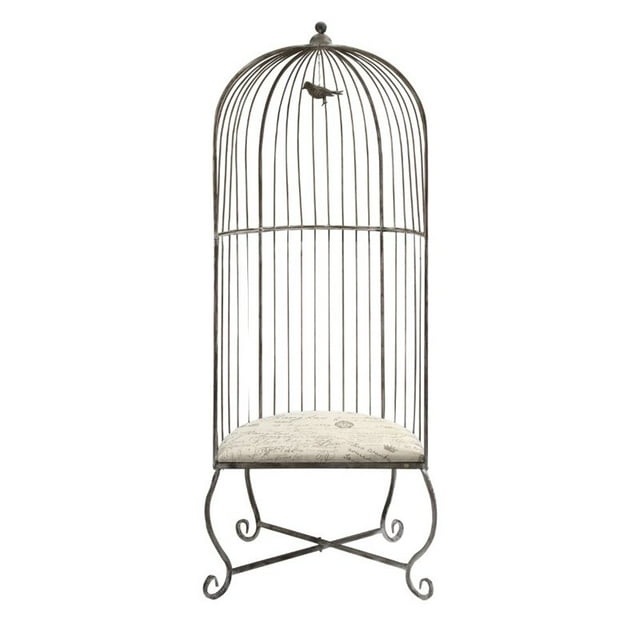 IMAX Corporation Dorchester Birdcage Accent Chair in Gray