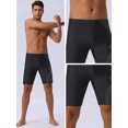 thumbnail image 4 of DARING DIVA Men's Regular Fit Sports Training Swimwear Trunks 32 Black Gray, 4 of 6