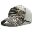 thumbnail image 4 of American Flag Camouflage Sticker Embroidered Baseball Cap Net Hat Men Outdoor Velcro Cap, 4 of 6
