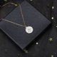 thumbnail image 5 of Tendencia 12 Signos del zodiaco Colgantes Efecto Fondo Joyas para eventos Oro con cadenas de concha de mármol Cadena de eslabones Collares de moda Sincero Hogar, 5 of 5