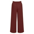 thumbnail image 6 of UngA Womens Cargo Sweatpants Women's Summer Casual Pants Loose Fit Beach Pants High Waist Drawstring Wide Leg Trousers Pockets Linen ,2XL, 6 of 6
