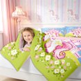 thumbnail image 5 of Manfei Cute Unicorn Castle 7-Piece Twin Bedding,Cartoon Princess Bedding Comforter Set,Reversible, 5 of 6