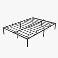 thumbnail image 1 of Heavy - duty tamaño completo marco de cama con almacenamiento: noise - free steel slats, no necesita colchón base, fácil montaje, 1 of 7