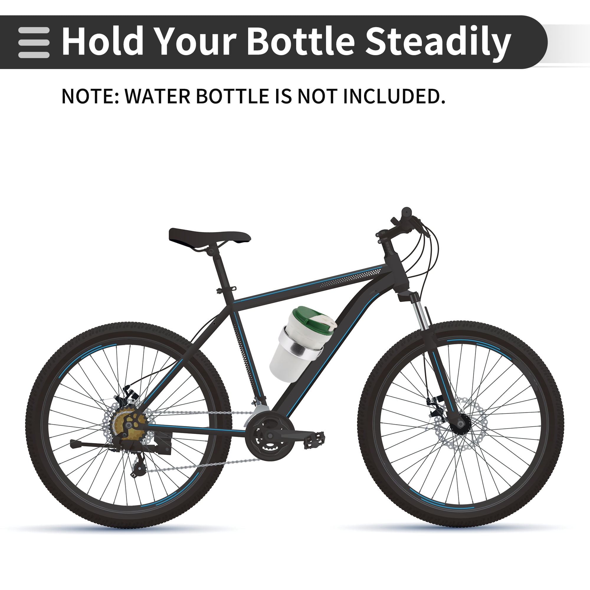Unique Bargains Bike Bottle Cage Aluminium Alloy Bicycle Drinks Holder for MTB Road Silver