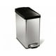 thumbnail image 1 of Bote de basura Simplehuman de acero inoxidable para baño, 10 l/2.6 galones, 1 of 6