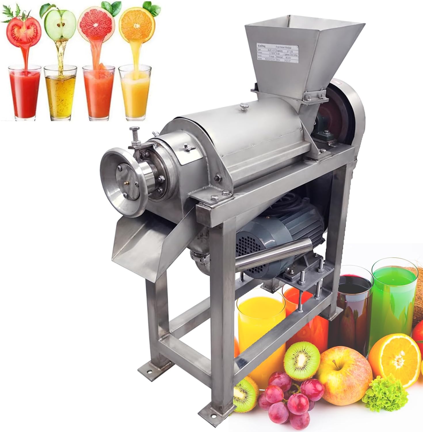 Commercial Vegetable Fruit Crusher Juicer Multi-Functional Spiral Press Juicer Juice Extractor 220V 3 Phase