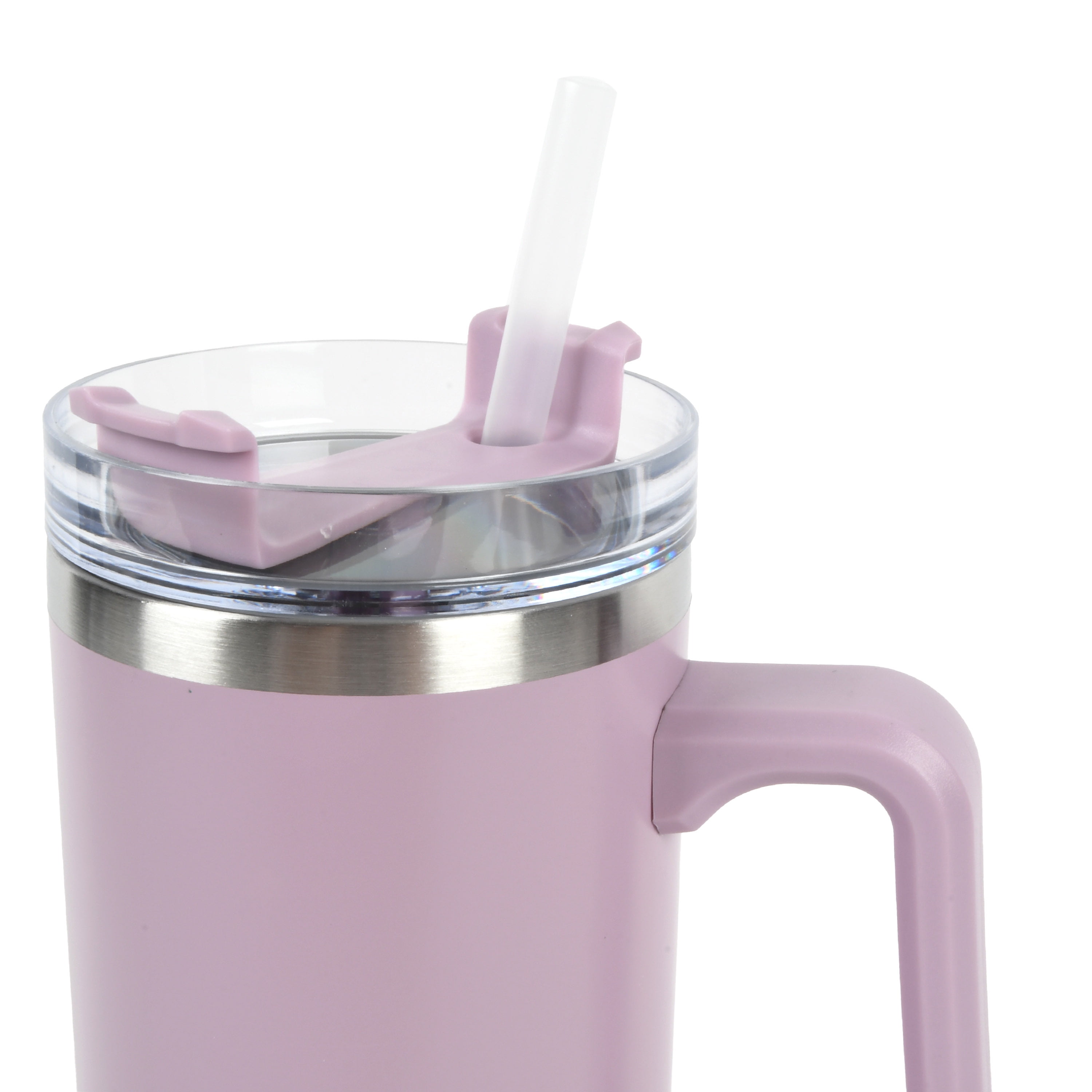 Hot drink tumbler with metal straw + 1 sticker page – Juicy Leaf