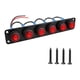 thumbnail image 2 of Panel de interruptores basculantes impermeable que reemplaza interruptor de encendido y apagado precableado. Panel de luz LED roja para camiones, 6 pandillas, 2 of 8