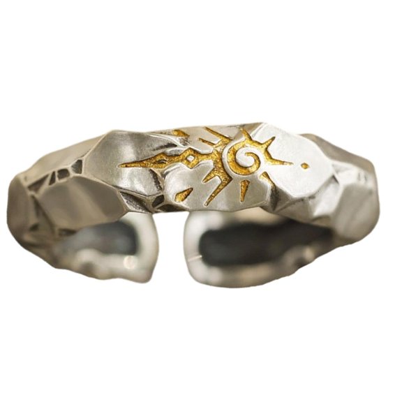 lanema Retro Styles Zines Alloy Rings Featuring Intricate Carvings and Comfortable Fit Portable for Fashion Enthusiasts Wear