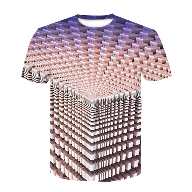 Men T Shirt for Men - Fashion 3D Print Graphics Crewneck Short Sleeve Tee Featuring Unique Patterned Design Everyday Wear