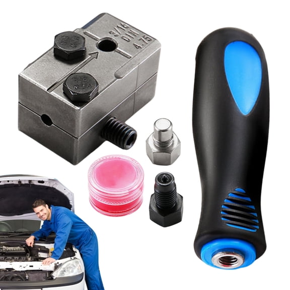 Ksruee Brake Flaring Tool Kit Precision Swaging Tubing Repair Brake Flare Tool Kit for Motorcycle Install Conditioning Refrigeration Truck Maintenance Automotive DIY Enthusiasts