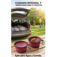 thumbnail image 4 of Plato Para Perro Plegable Silicona Portatil Viaje Mascotas Rojo, 4 of 5