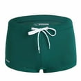 thumbnail image 5 of ZVNAΖH Mens Swim Boxer Briefs, Mens Summer Drawstring Waist Solid Color Swim Shorts, 5 of 9