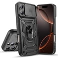 thumbnail image 3 of Liwarace Case with Ring Stand and Slide Camera Lens for iPhone 16 Pro Max/16 Pro/16 Plus/16, Black, 3 of 15