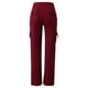 thumbnail image 4 of Pantalones cargo informales con cintura elástica para mujer: pierna ancha, bolsillos, poliéster, largo completo, primavera/otoño/invierno - S-XL, 4 of 7