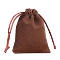 thumbnail image 1 of facefd Jewellery Pouch Small Drawstring Bags Bracelet Packaging Display Goodies Presents Mobile Phone Storage Gifts Solid Pouches Coffee-12*15, 1 of 7