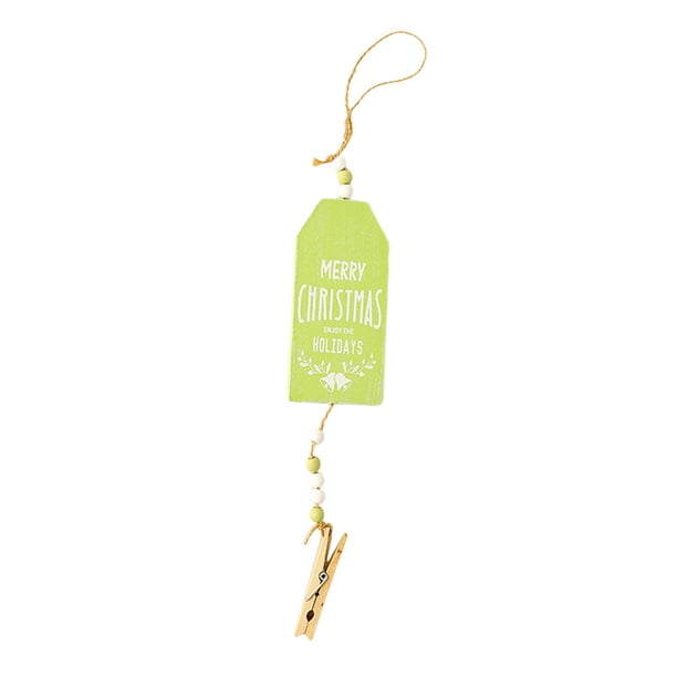 Letrero colgante navideño, decoración para árbol de Navidad, regalos ideales, accesorios para fiestas, adornos navideños Verde