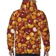 thumbnail image 7 of Fotbe Men's Hoodie with Almond Nuts Pattern - Kangaroo Pocket Pullover Hooded Sweatshirt, Perfect for Daily Wear, Travel, and Home-XX-Large, 7 of 7