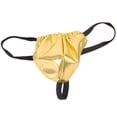 thumbnail image 1 of Hombre Negro Hugo Sexy Men \ 's de moda de la ropa interior de la piel artificial Tela Thong Bikini T-back, 1 of 5