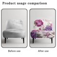 thumbnail image 6 of HELLHERO Rose Pattern Dustproof Stain Protection Armless Accent Chair Cover Protector Decorations Armless Chair Slipcover for Armless Couch, 6 of 8