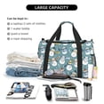 thumbnail image 5 of Bingfone Snowflake Scarf Snowman Print Travel Duffel Tote Bag,Waterproof Shoulder Weekender Bag For Women and Men Swim Sports Travel Gym Bag，Foldable and expandable bag Lightweight, 5 of 7