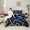 thumbnail image 4 of Manfei Basketball Game 2pcs Bedding Comforter Set,Black Blue Twin Comforter Sets,Ball Gamer Bedding Set,Lightweight Sport Bedroom Decoration,Reversible, 4 of 8