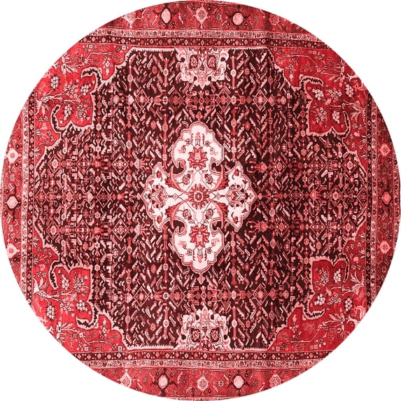 Ahgly Company Indoor Round Persian Red Traditional Area Rugs, 3' Round