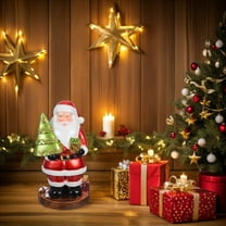 ELAYARD Multi Color Resin Santa Claus Figurine with Elegant Detailing for Christmas Tabletop and Holiday Home Decor