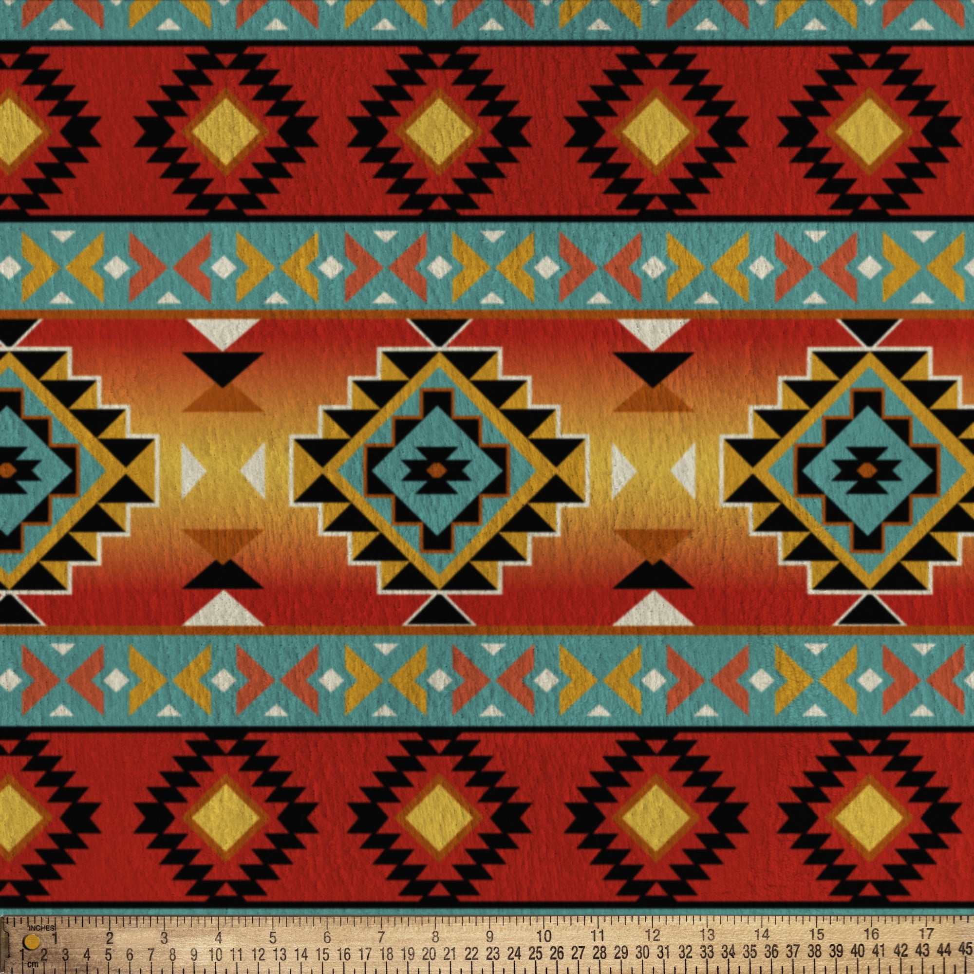 Mainstays 1.5 Yards 100% Polyester Brushed Fleece Chayton Sun, Multi-color, 60" Wide for Crafts