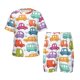 thumbnail image 1 of Balery Doodle Cars Conjunto de Pijama Infantil de Manga Corta con Estampado – Ropa de Dormir de Algodón Suave-Small, 1 of 6