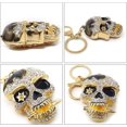 thumbnail image 4 of 1 Uds llavero de calavera de Metal con diamantes de imitación novedad creativa llavero de calavera 3d hermoso, 4 of 5