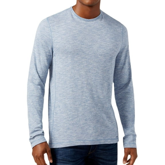 Michael Kors Mens Space-Dyed Contrast Basic T-Shirt, Blue, XX-Large