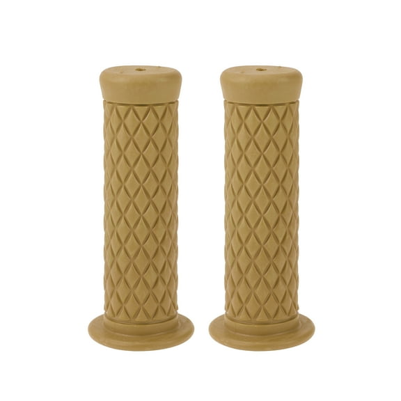 Unique Bargains 1" 25mm 1.1" 28mm Universal Motorcycle Hand Grips Cover Non Slip TPU Handlebar End Grips for Motorcycle Scooter Bicycle ATV Khaki 1 Pair
