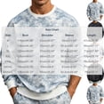 thumbnail image 3 of HOMADLES Mens Crewneck Sweatshirt Graphic Big and Tall Print Pullover Tops Stretch Soft Casual Sweatshirts Blue Size L, 3 of 9