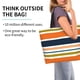 thumbnail image 2 of Disketp Colorful Pastel Stripes Bolsa Tote Estampada para Mujer, Bolso de Hombro y de Mano para Compras y Viajes, 2 of 8